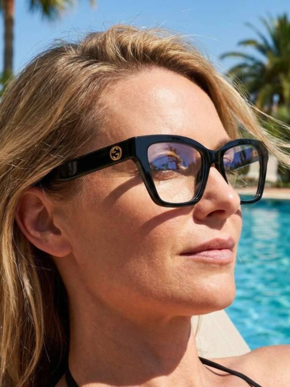 Gucci GG1715O 011 Cat Eye Eyeglasses – Black/Red 55mm - Picture 2 of 11